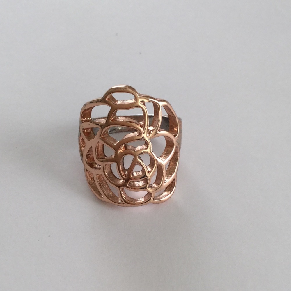 Rose Gold Colored Statement Ring